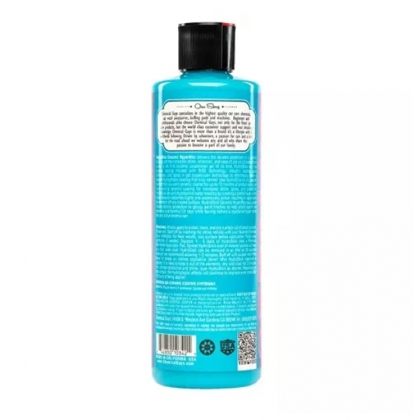 Chemical Guys Hydro Slick Ceramic Hyperwax SiO2 Flasche von hinten Chemical Guys Hydro Slick Ceramic Hyperwax SiO2 Flasche von hinten